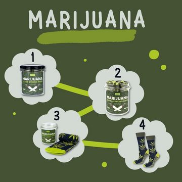 Soxo Socken Ganja Geschenke Für Männer (Glas, 1-Paar, Set) Lustige Socken Herren Gadgets 40-45EU