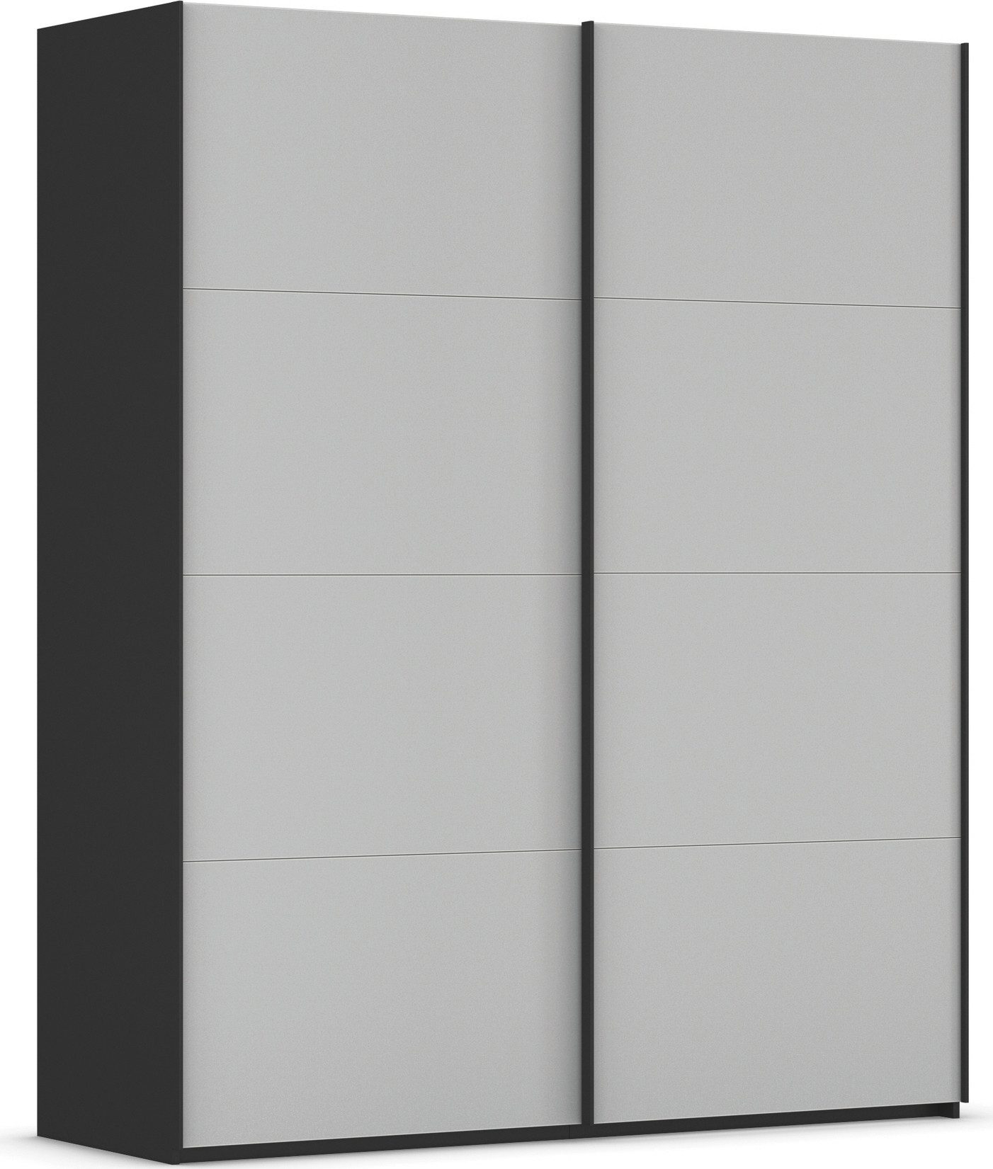 rauch Schwebetürenschrank Kleiderschrank Schrank Garderobe Schlafzimmerschrank SCALE-FYRA edle viergeteilte Türen mit Glas-Front viele Farben MADE IN GERMANY