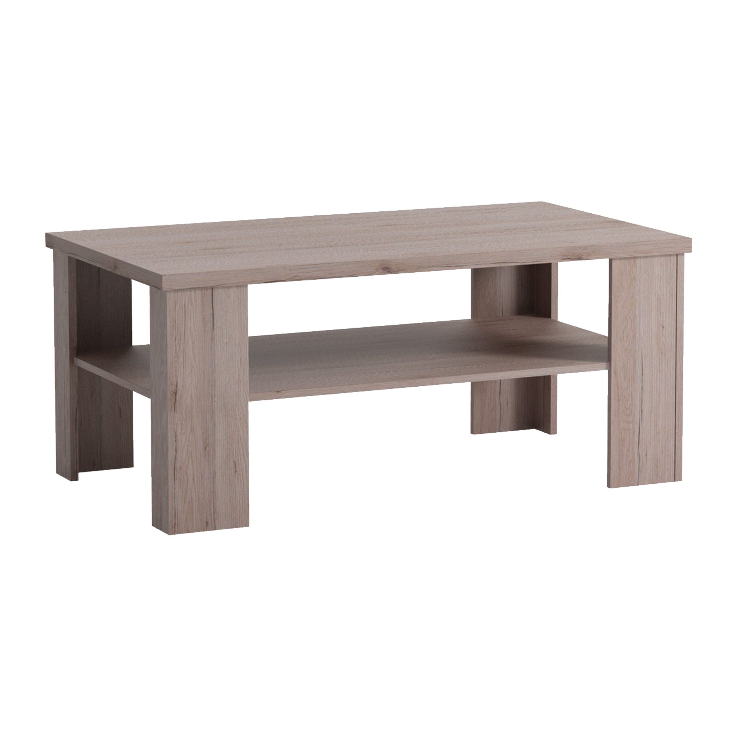 Masseno Couchtisch LIVORNO 120 cm Kaffeetisch Eichefarben