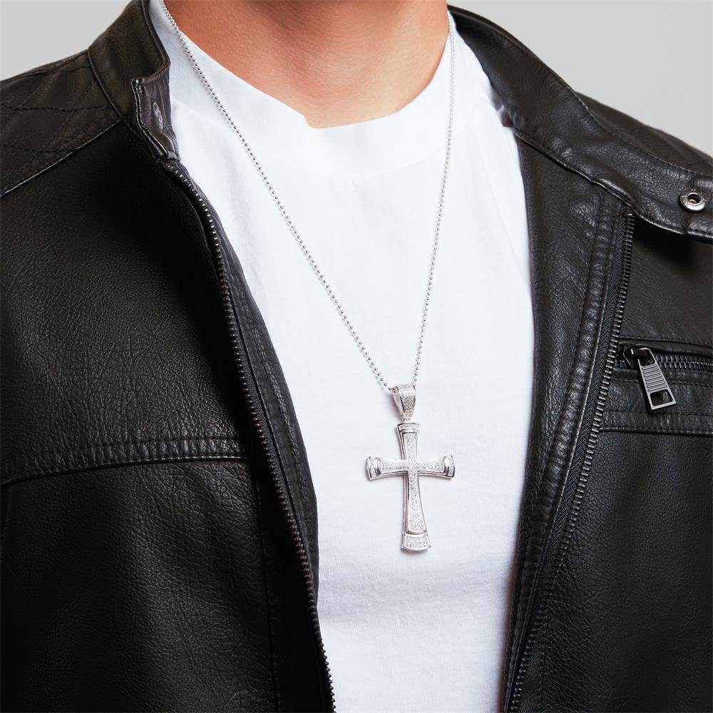 Unique Kettenanhänger Funkelndes Kreuz mit Zirkonia in Silber SP0423 günstig online kaufen