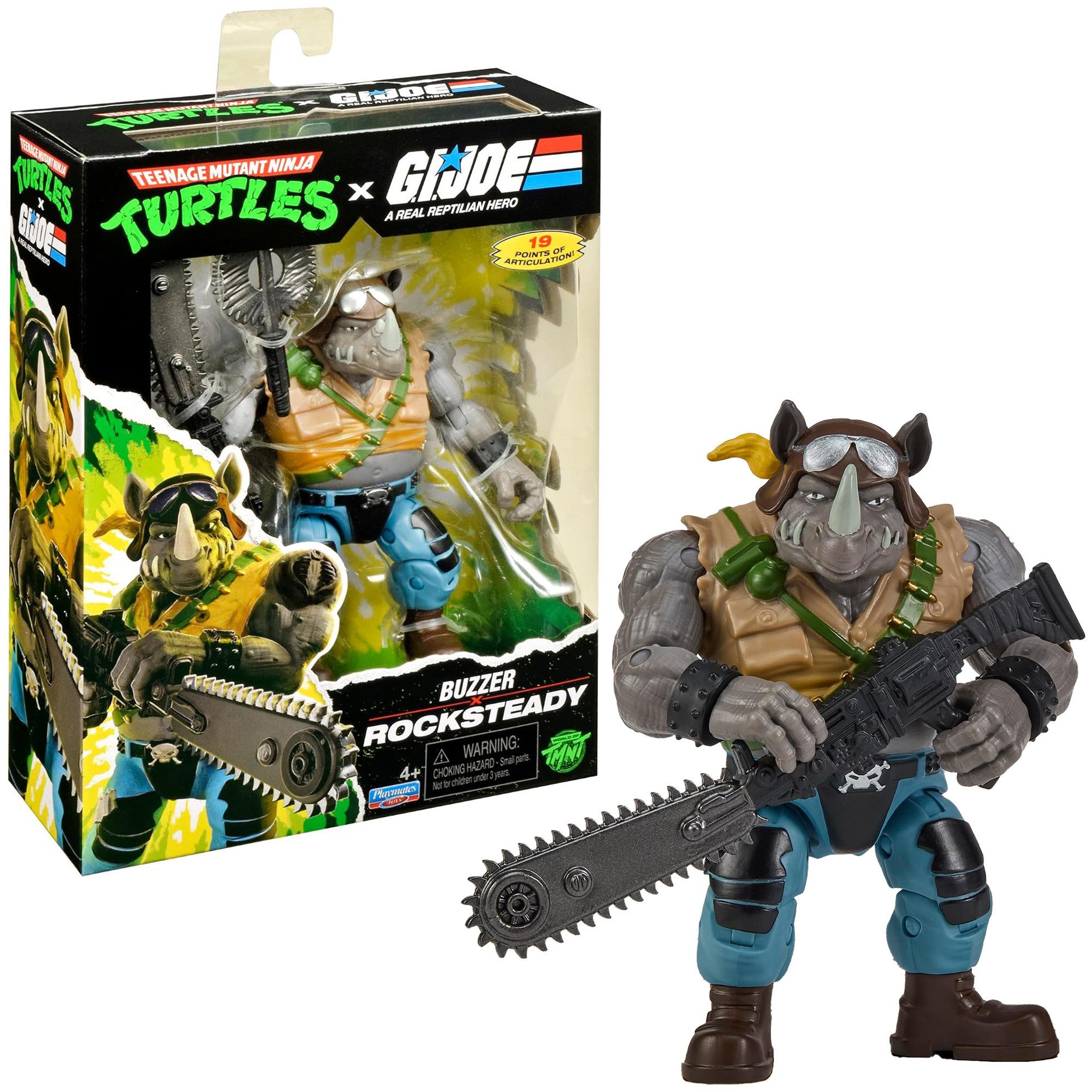 Playmates Toys Actionfigur Teenage Mutant Ninja Turtles x G.I. Joe, ca. 12 cm Action Figur mit Zubehör