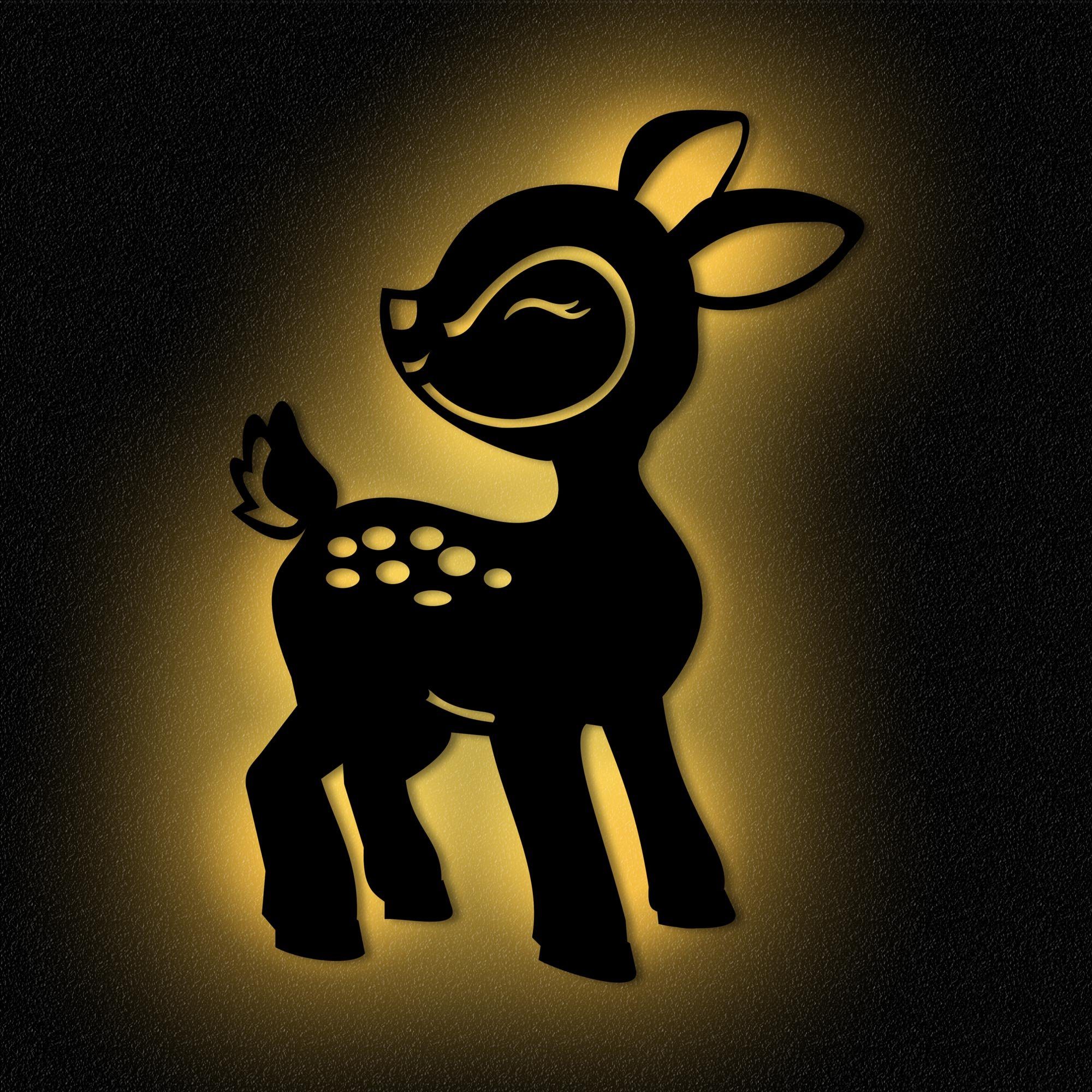 Namofactur LED Nachtlicht »Reh - Schlaflicht mit Tier-Motiv für Kleinkinder  - Wand Deko Lampe«, LED fest integriert, Warmweiß, Wanddekoobjekt  Kinderzimmer Leuchte batteriebetrieben
