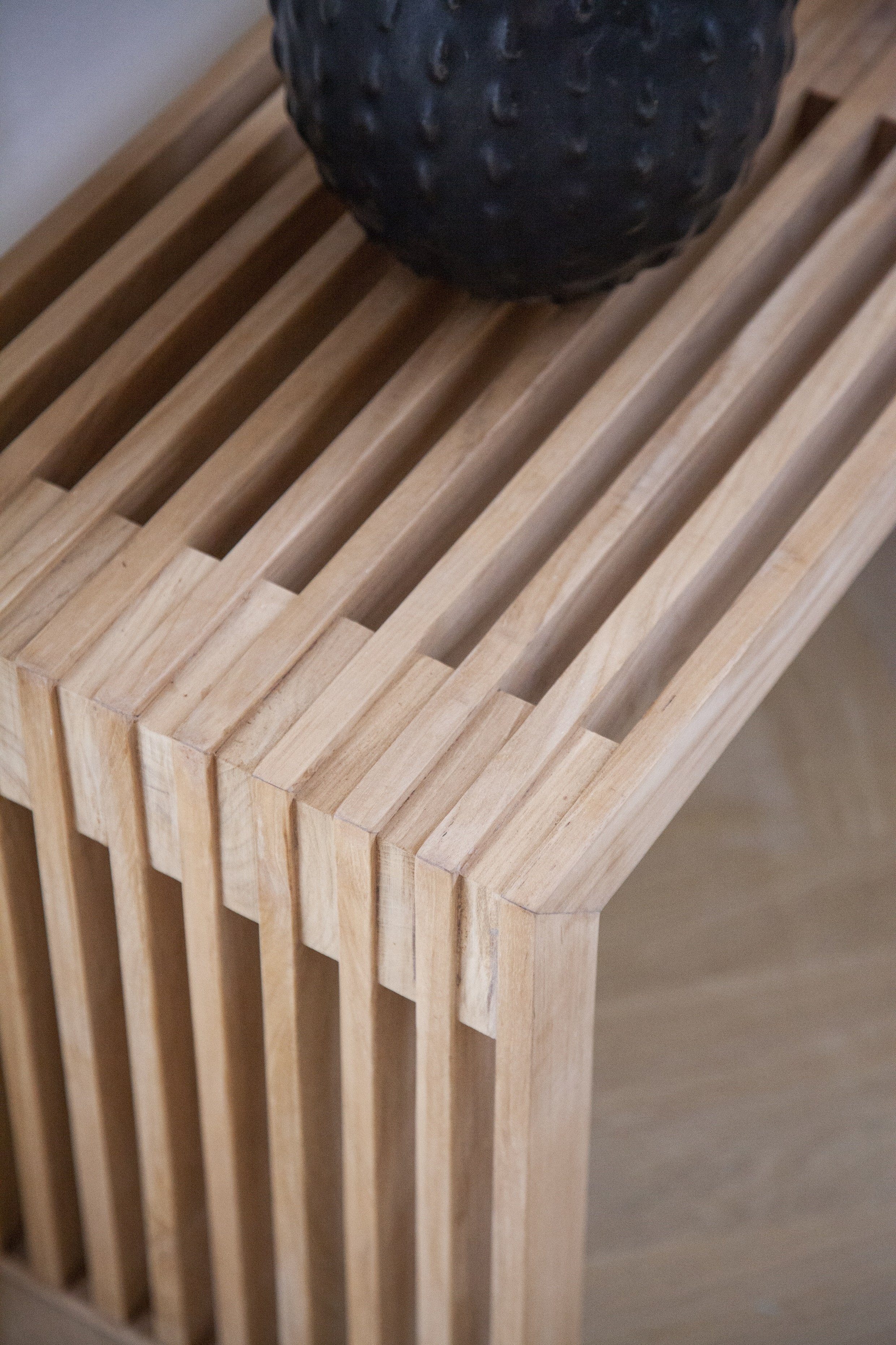 Design neutral Sustainable, Rib, Sitzbank skandinavisches Cinas bambus