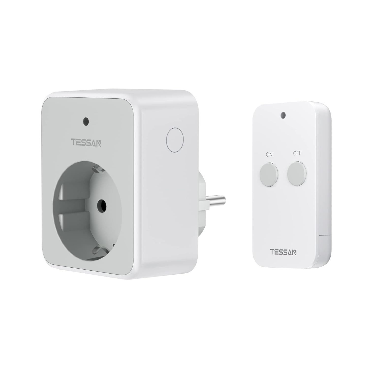 TESSAN Funksteckdose Funksteckdose mit Fernbedienung 30,5M RF Reichweite Magnetische 3600W, max. 3600 W