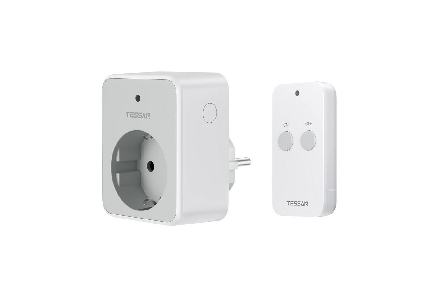 TESSAN Funksteckdose Funksteckdose mit Fernbedienung 30,5M RF Reichweite Magnetische 3600W, max. 3600 W