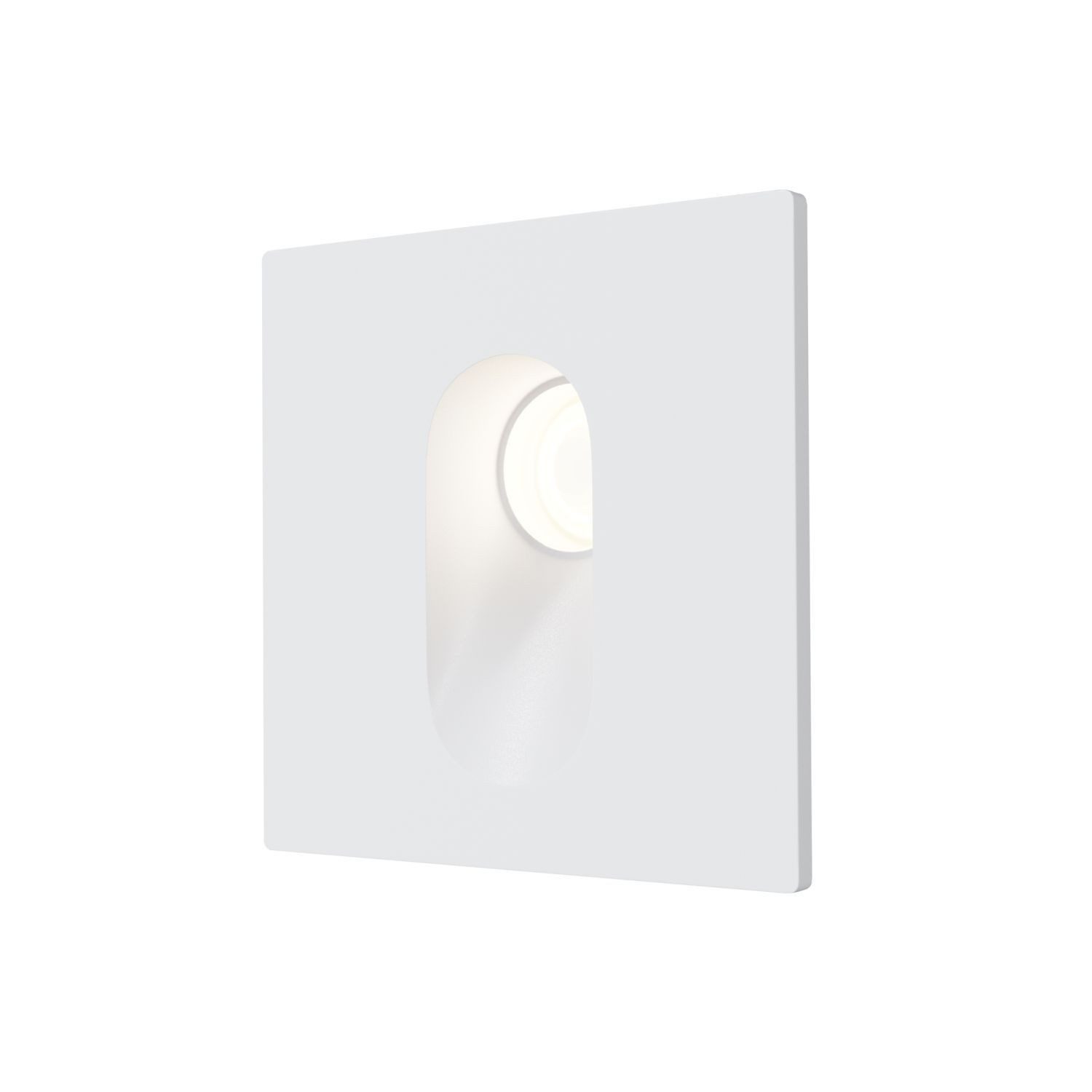 Licht-Erlebnisse Einbauleuchte HIRYN, LED fest integriert, Neutralweiß, Aluminium LED IP54 Weiß eckig 4000 K neutralweiß 70 lm