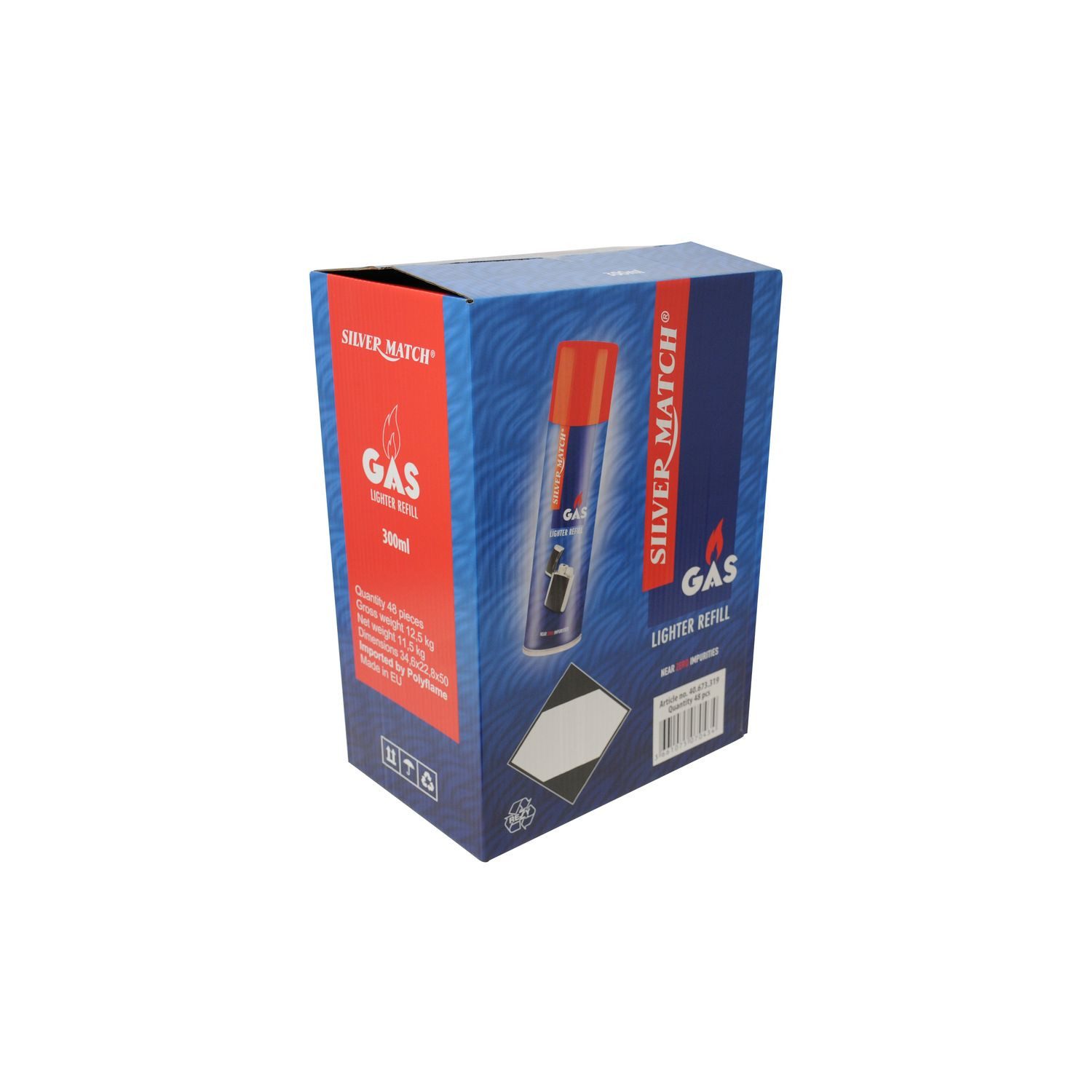 Polyflame Gas Feuerzeuggas 300 ml Butan Gas Nachfüllen Feuerzeug Adapter Nachfüllgas