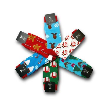 TwoSocks Adventskalender Socken Adventskalender 24 x lustige Socken für Frauen und Männer, 24 x Socken