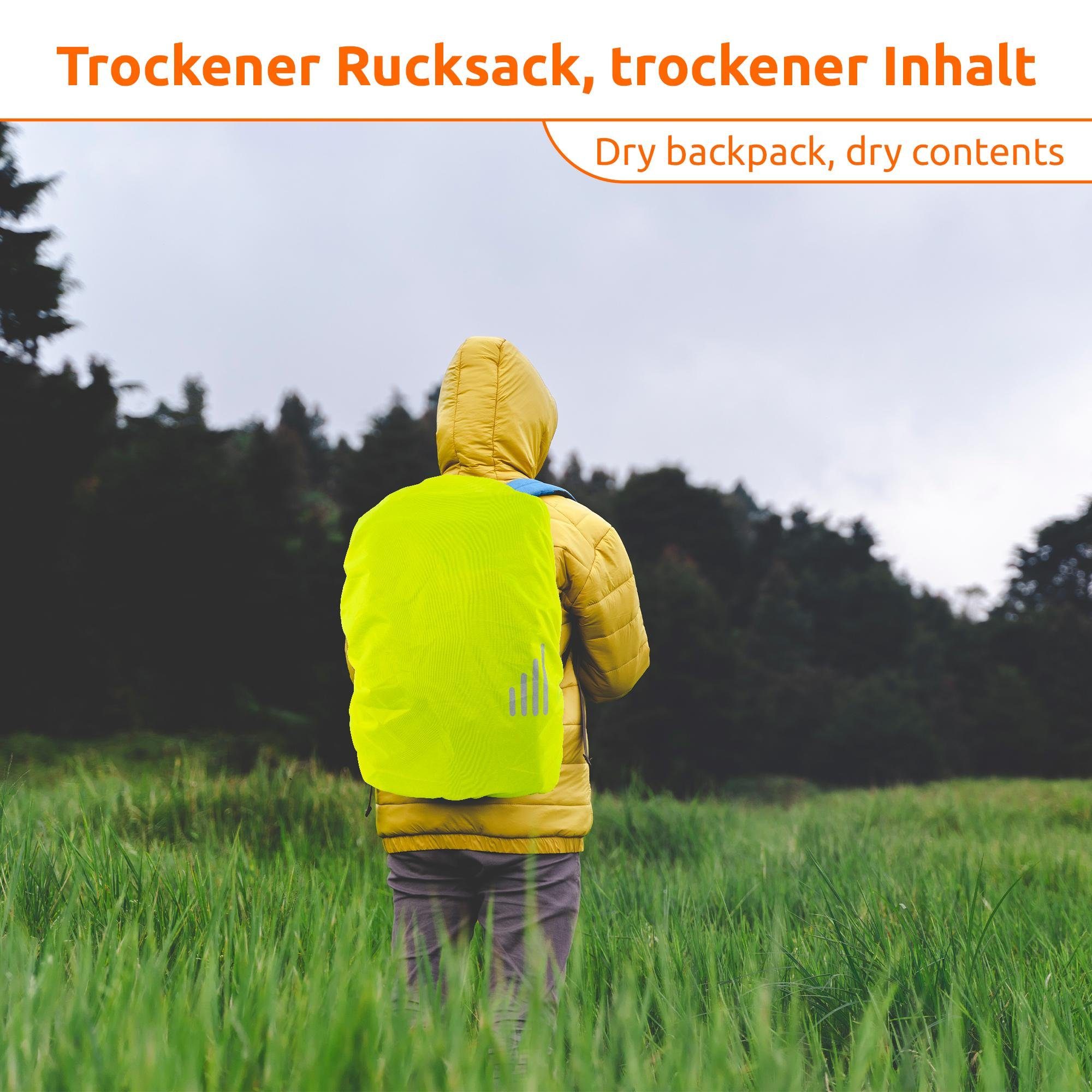 ECENCE Rucksack-Regenschutz 1x Regenschutz Rucksack 15-35L günstig online kaufen