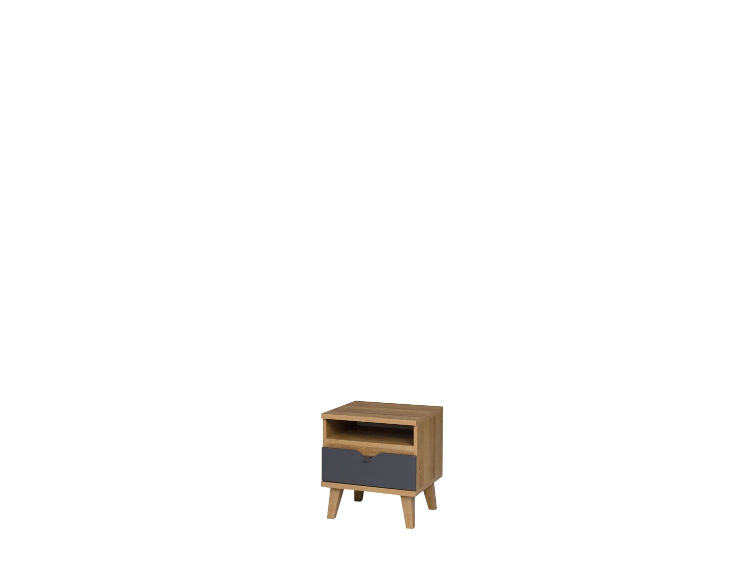 99rooms Nachttisch Antares (Nachtkommode, Nachttischschrank), mit Schublade und 1 Fach, aus Holzwerkstoff, viel Stauraum, Modern Design