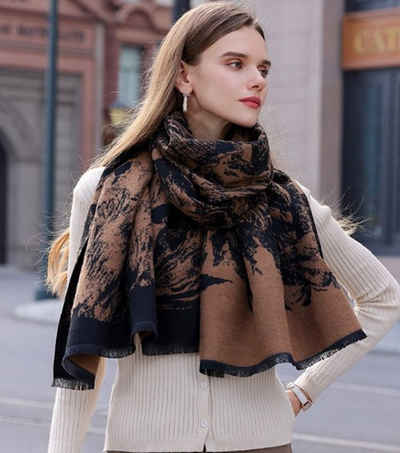XDeer Modeschal Damen Schal,kuschelweich,Winter Schal Poncho Qualität, Damen Halstuch Geschenk für Frauen