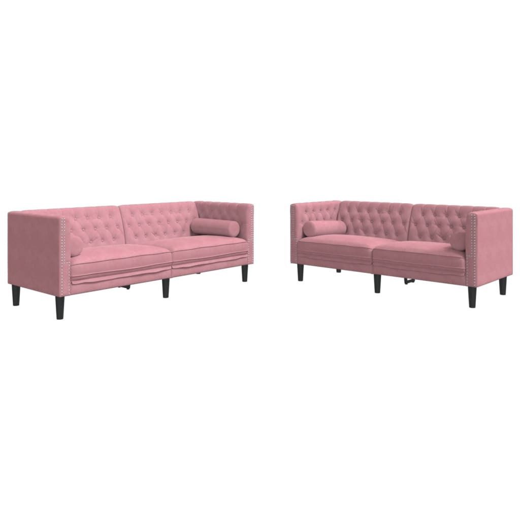 vidaXL Sofa 2-tlg. Chesterfield-Sofa-Set mit Nackenrollen günstig online kaufen