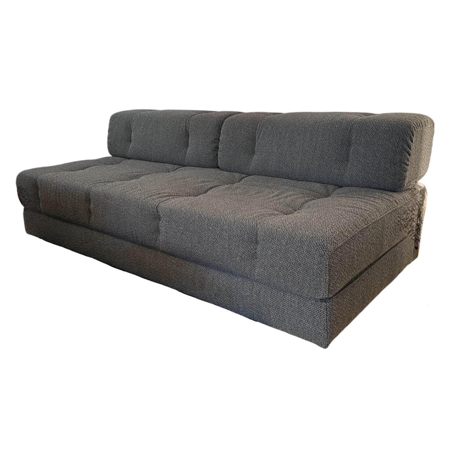 Wittmann Schlafsofa Sofa Atrium Stoff Spellbound Silver Mist 093 Grau Füße