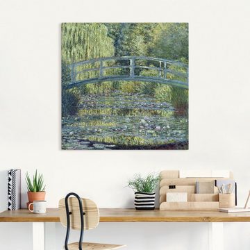 Artland Leinwandbild Der Seerosenteich, Harmonie in Grün, Gartenbilder (1 St), auf Keilrahmen gespannt