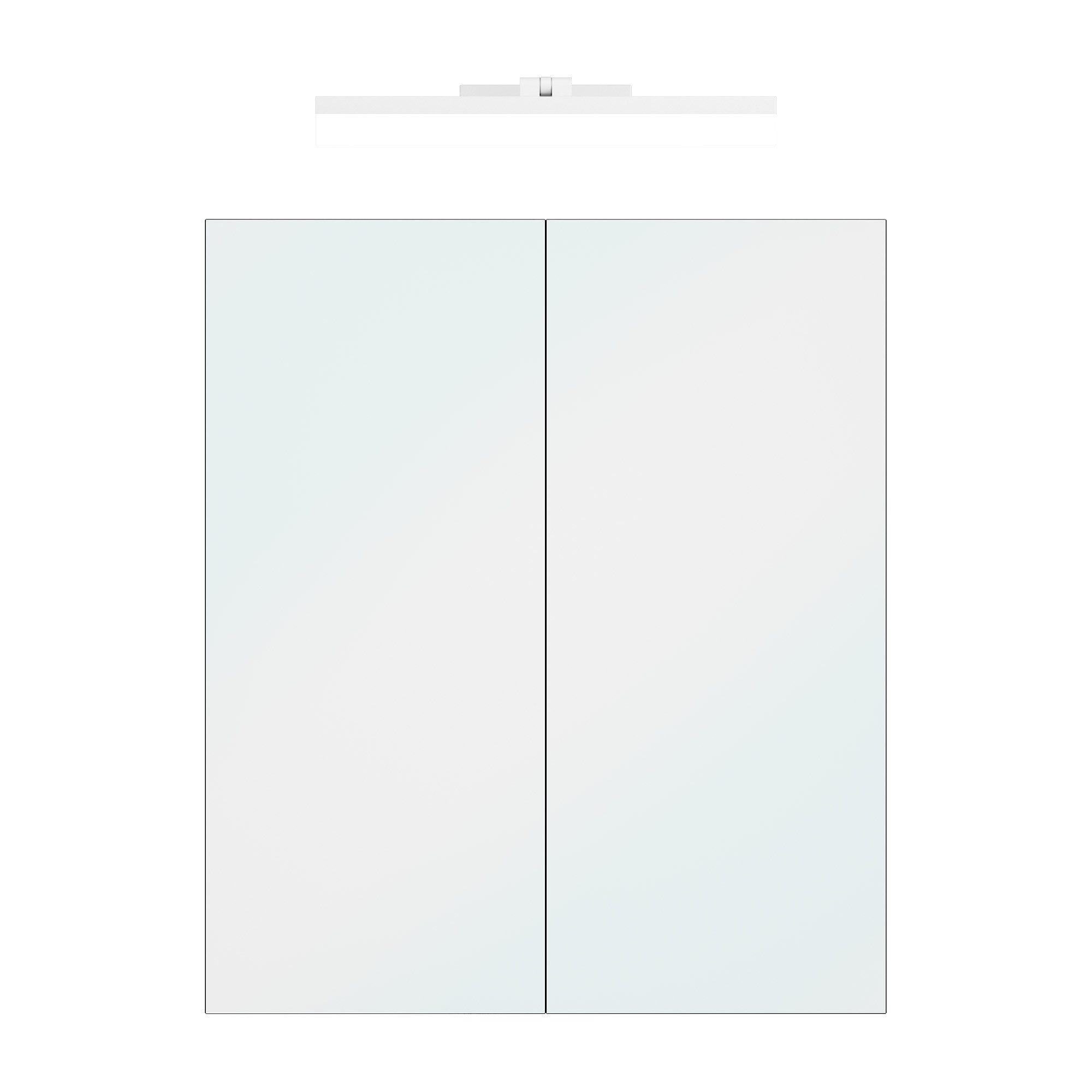 doporro Spiegelschrank Wandschrank mit 180° Drehbare LED Spiegelbeleuchtung Luxaris