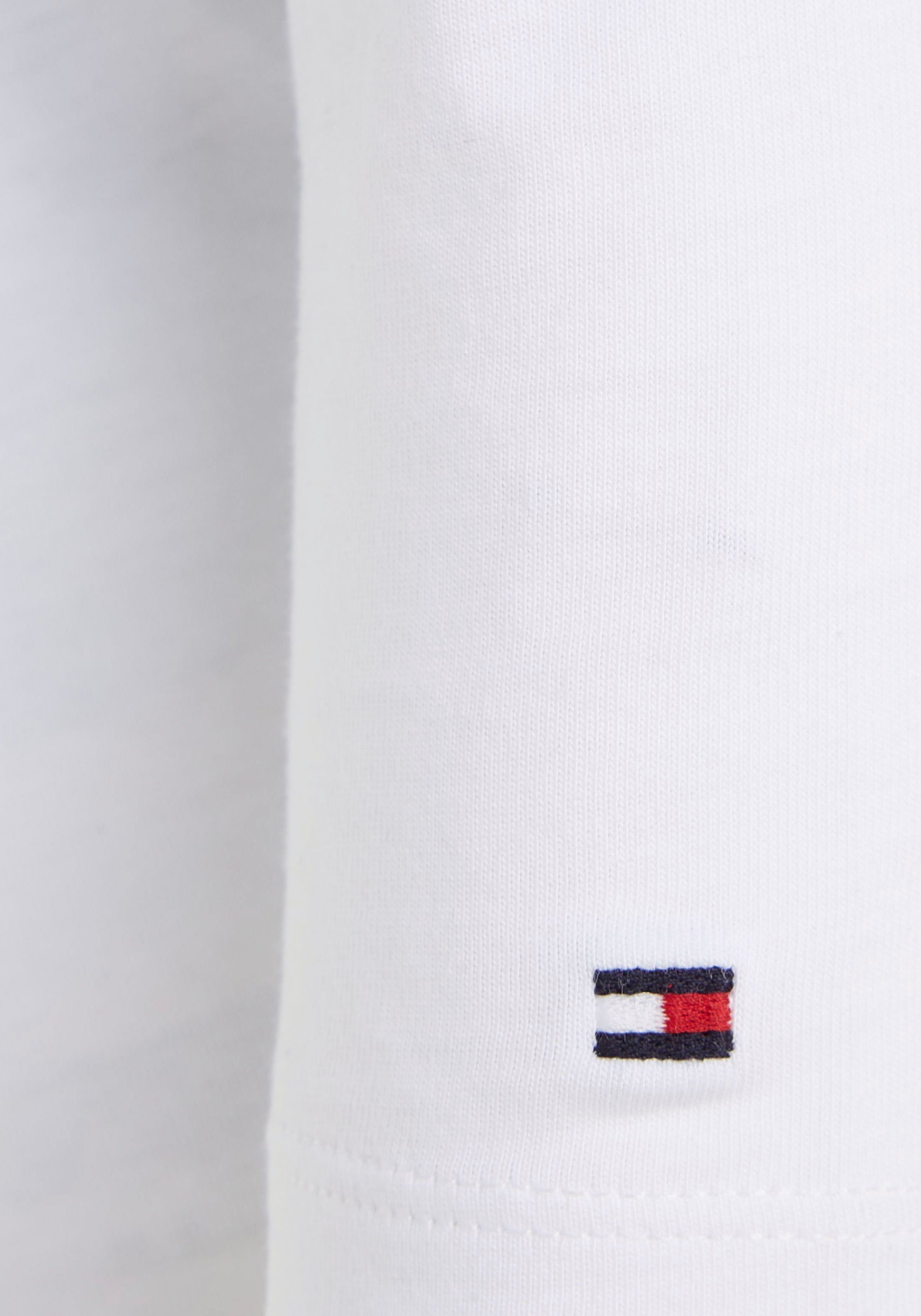 Langarmshirt NK Hilfiger Hilfiger Tommy Tommy SIGNATURE Th_Optic_White Signature OPEN mit Logo-Schriftzug 3/4SLV SLIM