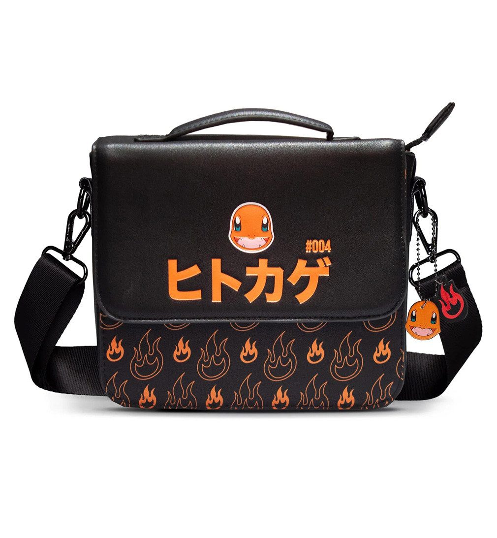 POKÉMON Schultertasche Charmander Glumanda, Blitze Anime Manga Umhängetasche