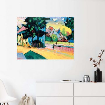 Posterlounge Poster Wassily Kandinsky, Murnau - Landschaft mit grünem Haus, Malerei