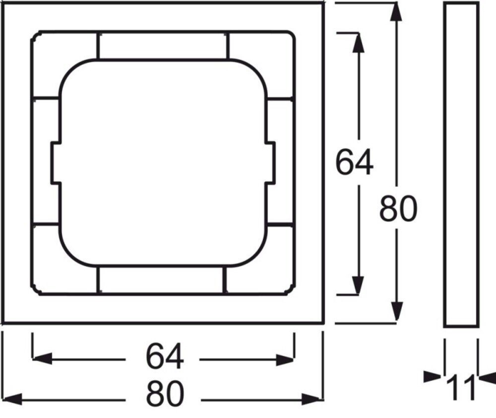 Abdeckrahmen 1-fach Busch-Jaeger Busch-Jaeger Rahmen 1721-885K