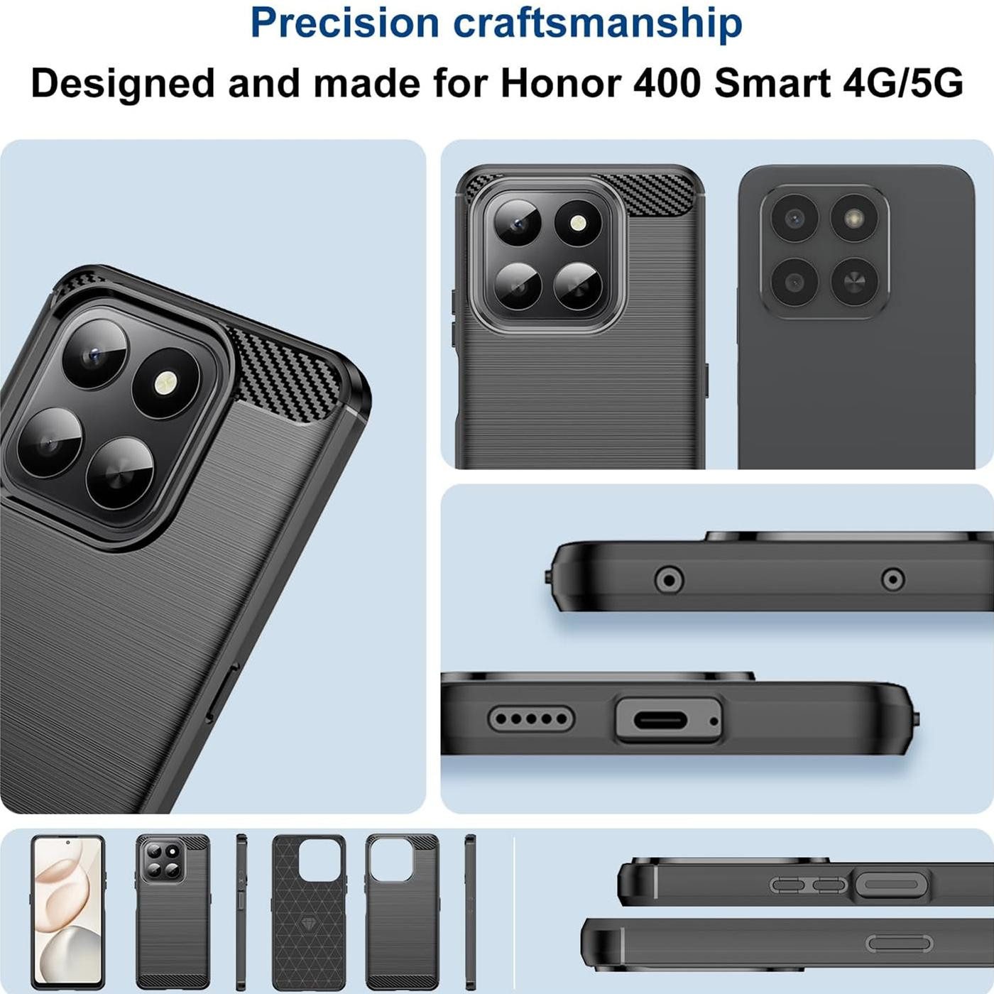 CoolGadget Handyhülle Carbon Handy Hülle für Honor 400 Smart 6,77 Zoll, robuste Telefonhülle Case Schutzhülle für Honor 400 Smart Hülle – Bild 4 von 5