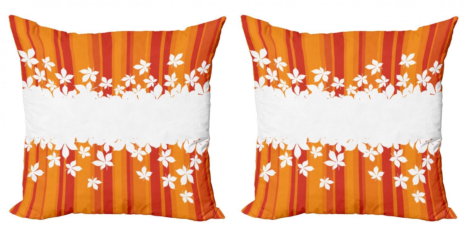 Kissenbezüge Modern Accent Doppelseitiger Digitaldruck, Abakuhaus (2 Stück), Orange Herbstliche Farben Stripes