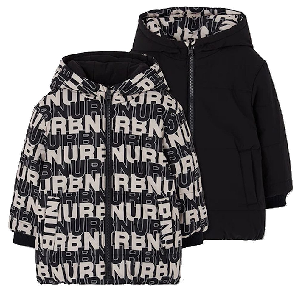 BÒBOLI Winterjacke BÒBOLI Jungen Winterjacke Wendejacke schwarz weiß (1-St., kein Set)