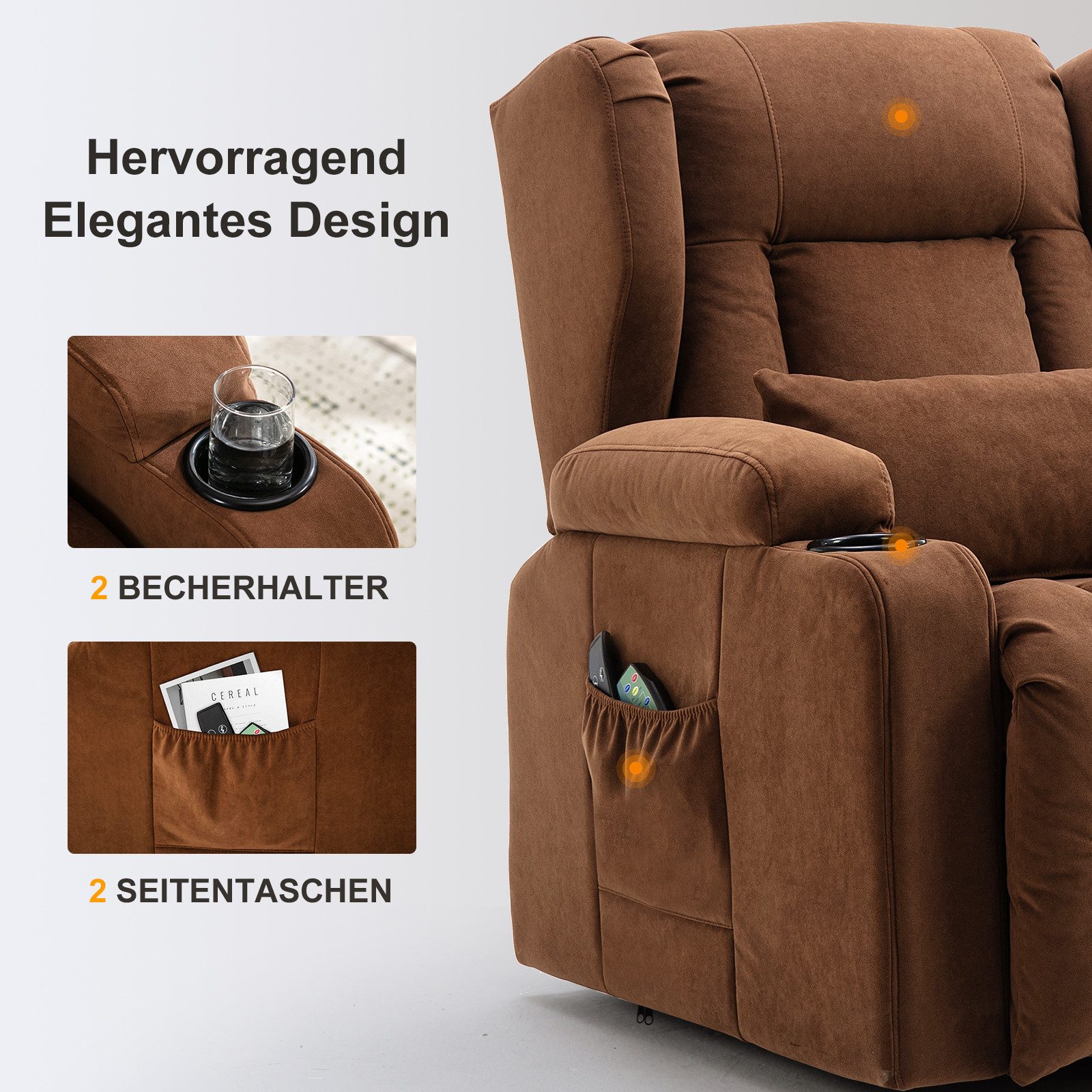 COMHOMA Relaxsessel Relaxsessel Aufstehhilfe Massagesessel mit günstig online kaufen