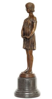 Aubaho Skulptur Bronzeskulptur Bronze Figur die Unschuld nach Chiparus Antik-Stil Repl