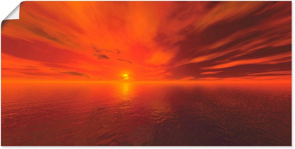 Artland Wandbild Sonnenuntergang I, Sonnenaufgang & -untergang (1 St), als  Leinwandbild, Wandaufkleber oder Poster in versch. Größen
