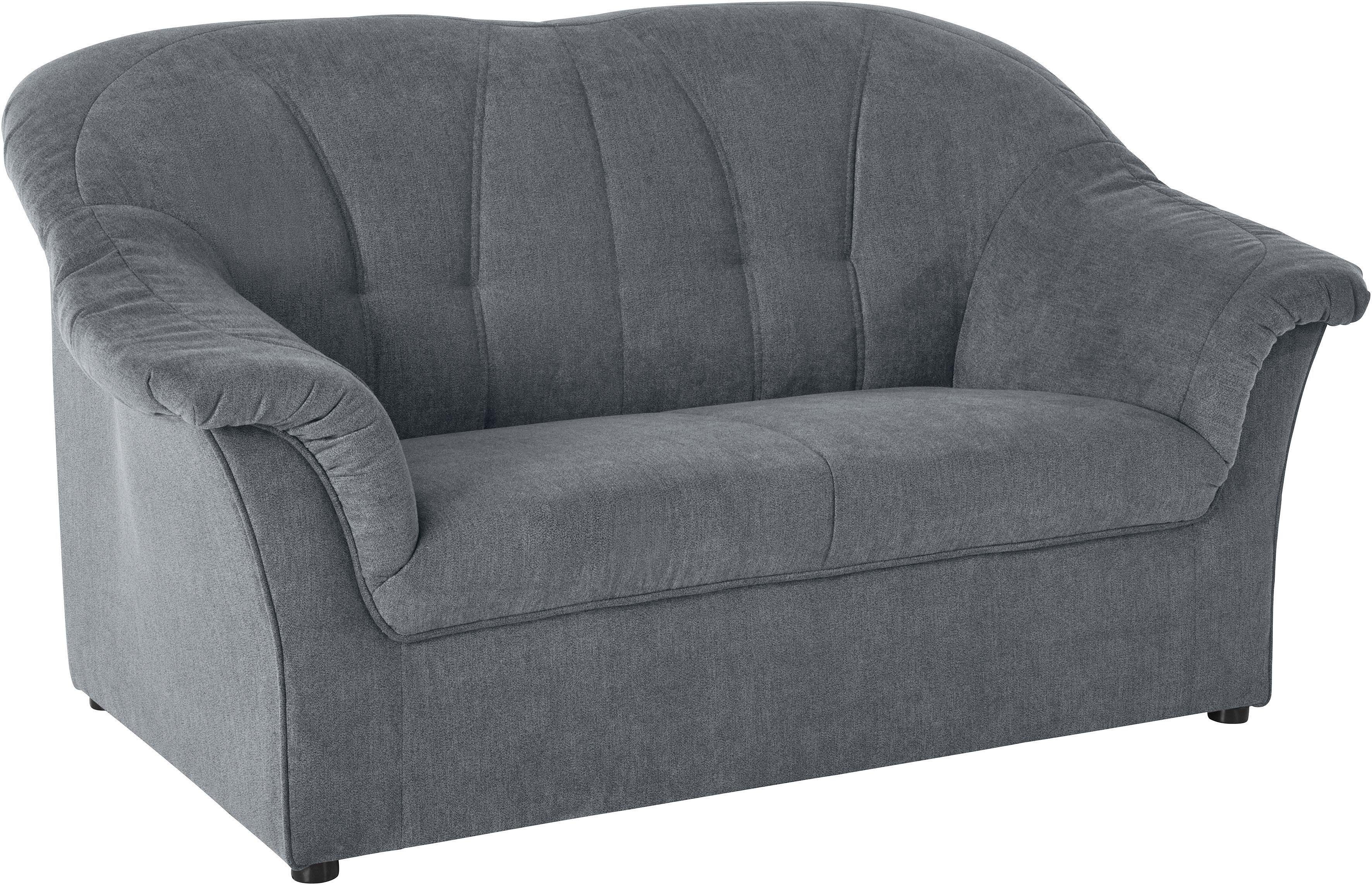 DOMO collection 2-Sitzer Pegnitz für kleine Räume, Breite 155cm, zeitlos, elegante Armlehnen, komfortabel