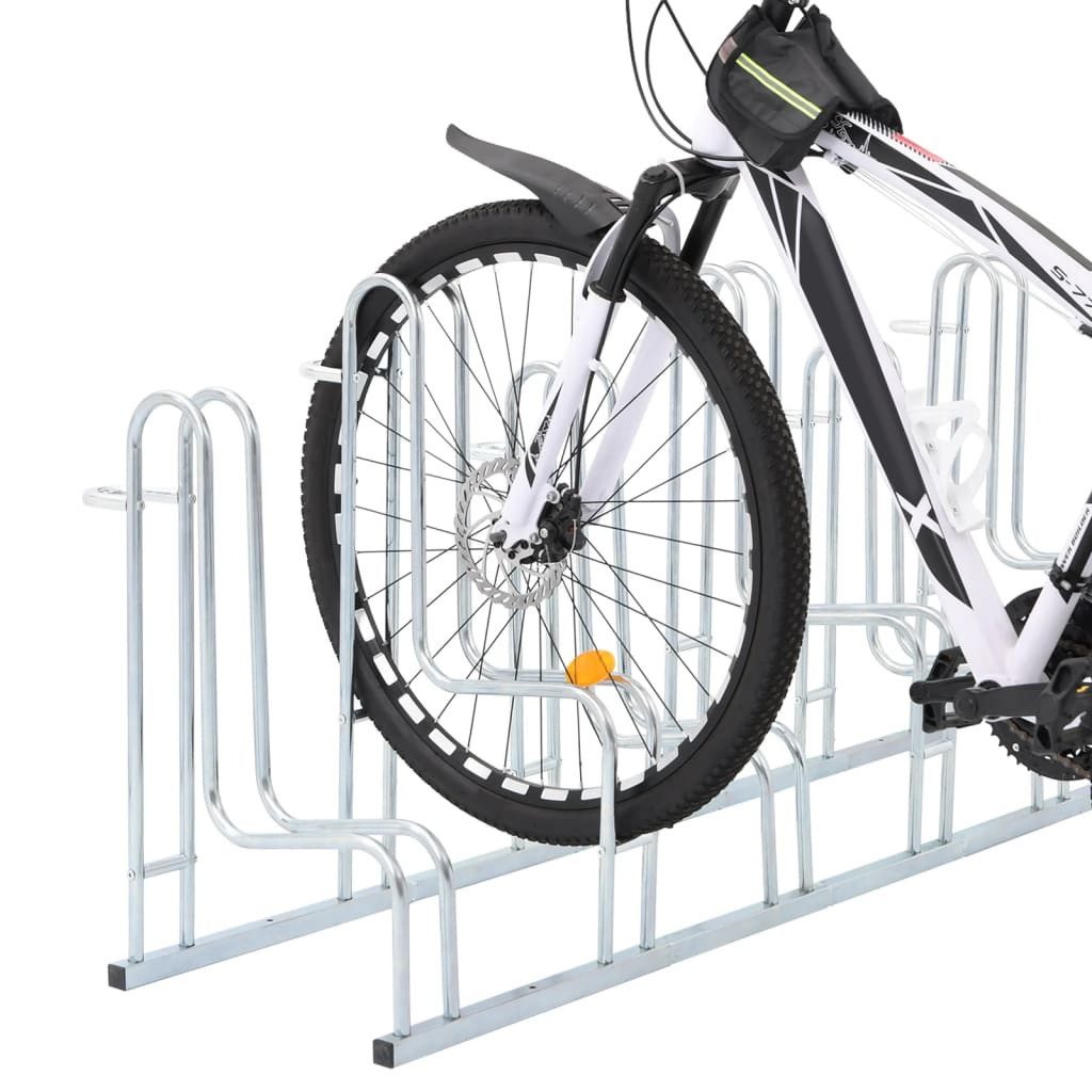 vidaXL Fahrradständer NA Fahrradständer für 6 Fahrräder Freistehend Verzinkter Stahl