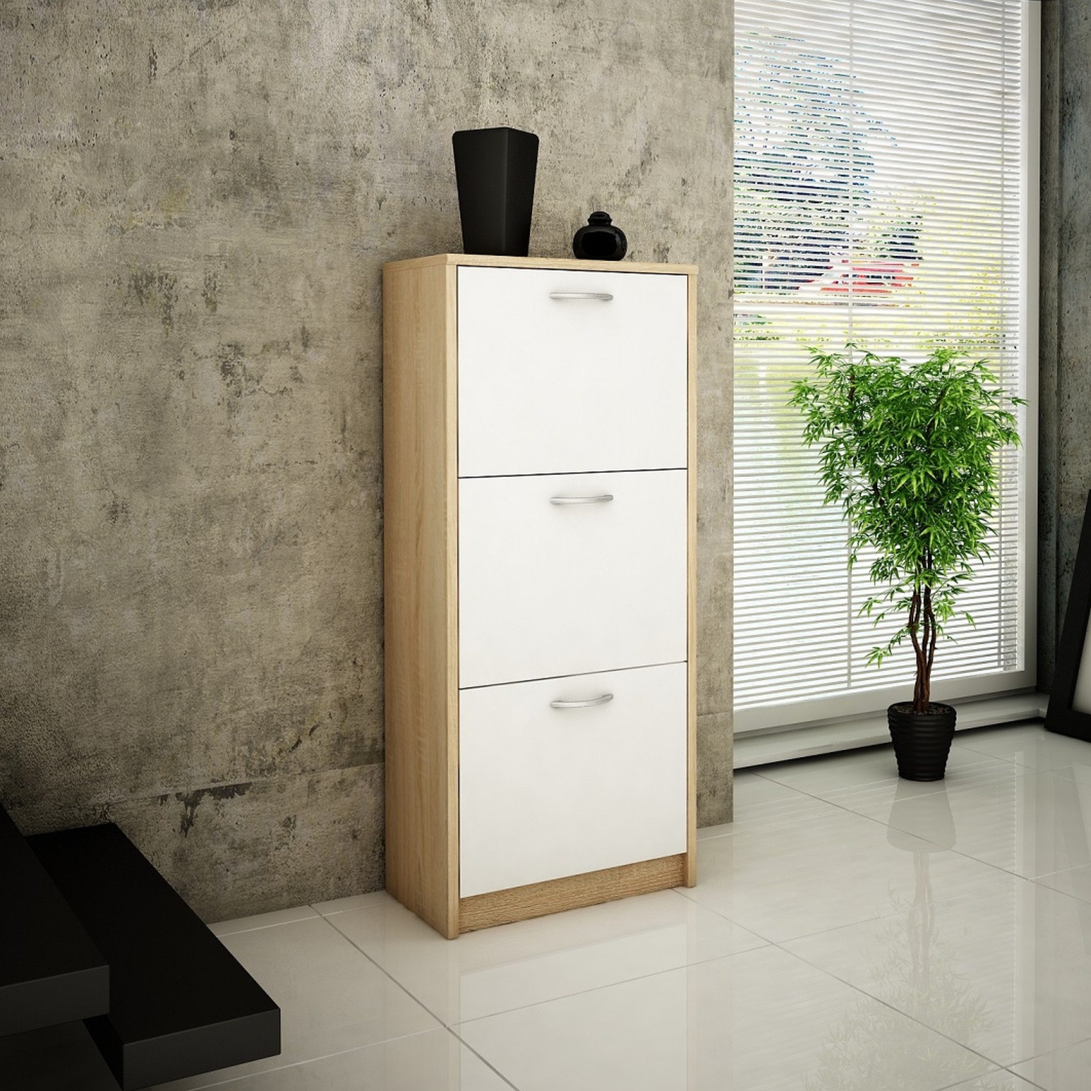 Home Collective Schuhschrank mit 3 aufklappbaren günstig online kaufen