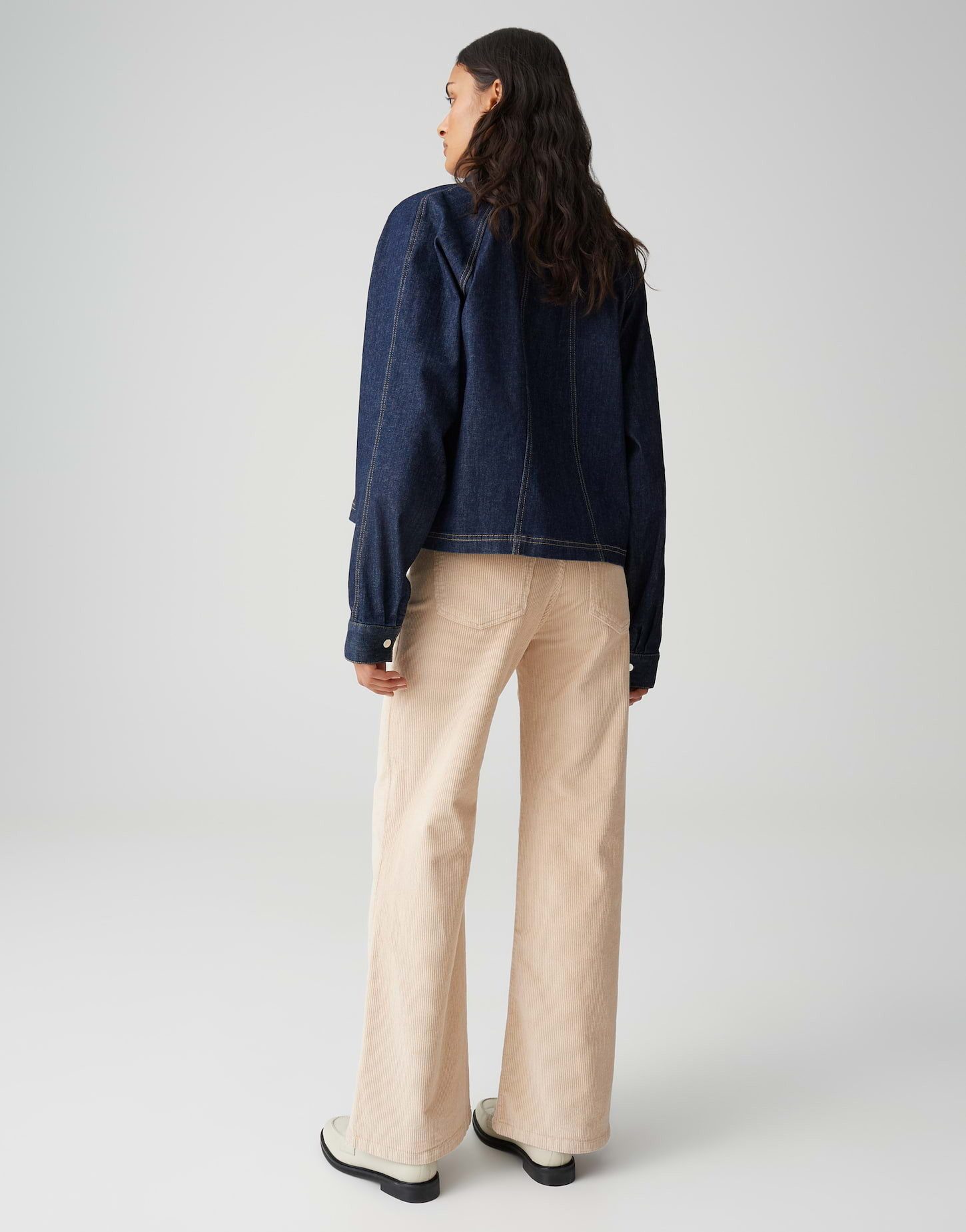 OPUS Palazzohose MINAH PALAZZO CORD aus nachhaltigem BCI Cotton Mix sehr weiter Beinverlauf, weicher Griff, matter Glanz in der Oberfläche