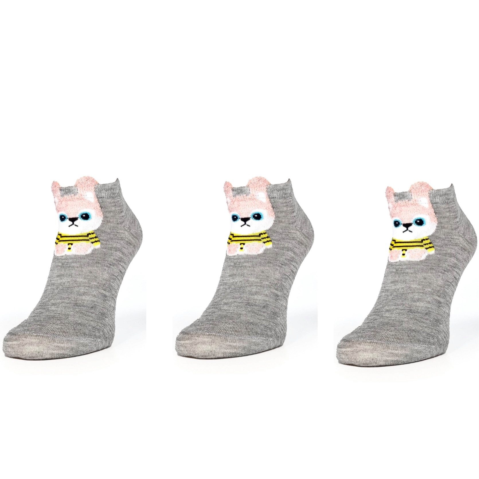 Socken Kurze Socken für Damen mit Hasenmuster Tiersocken für Damen