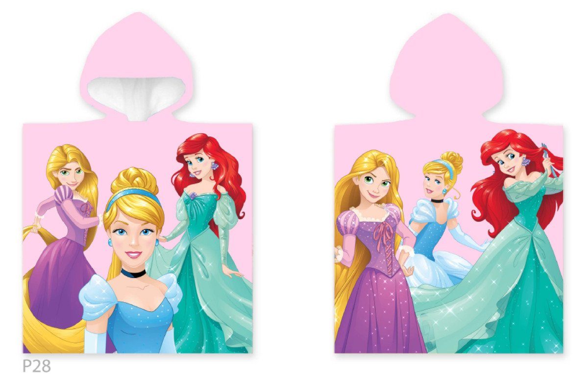 Disney Kapuzenhandtuch Princess Poncho Strandtuch mit Kaputze 55 x 110 cm