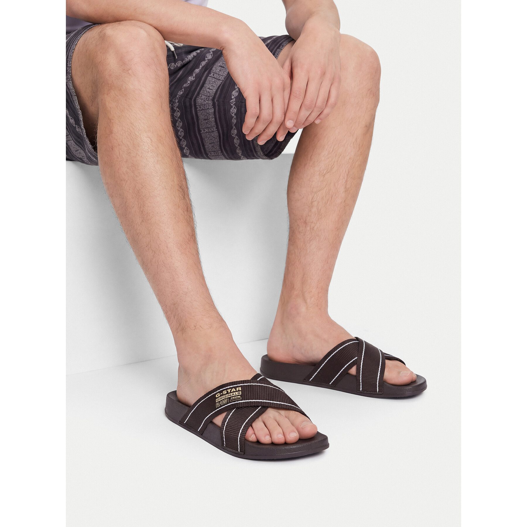 G-STAR G Star Raw Herren-Flip-Flops, braun Badepantolette