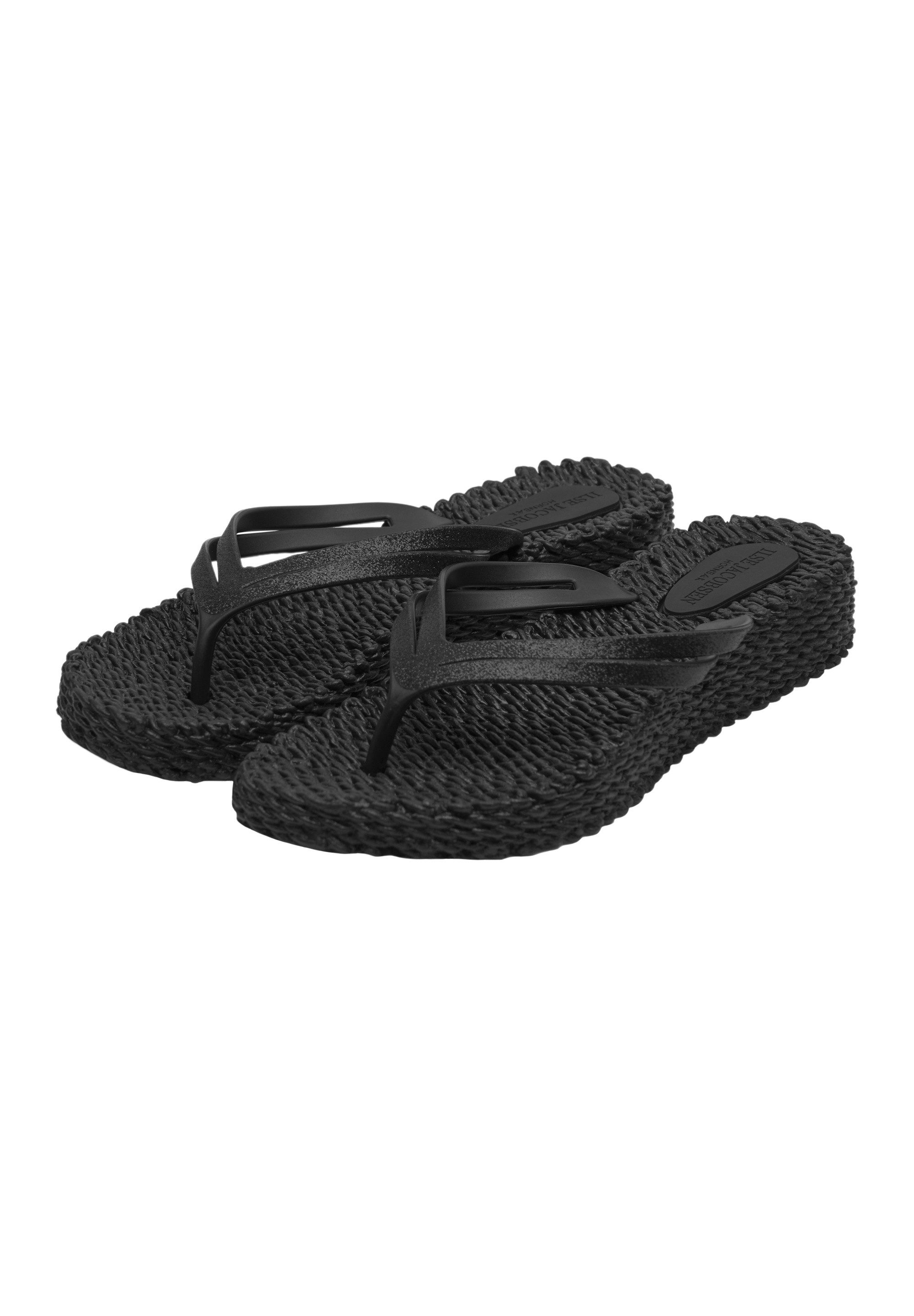 Ilse Jacobsen CHEERFUL13 Zehentrenner Leicht & flexibel, modische Plateausohle, Massageeffekt, mit Glitzer