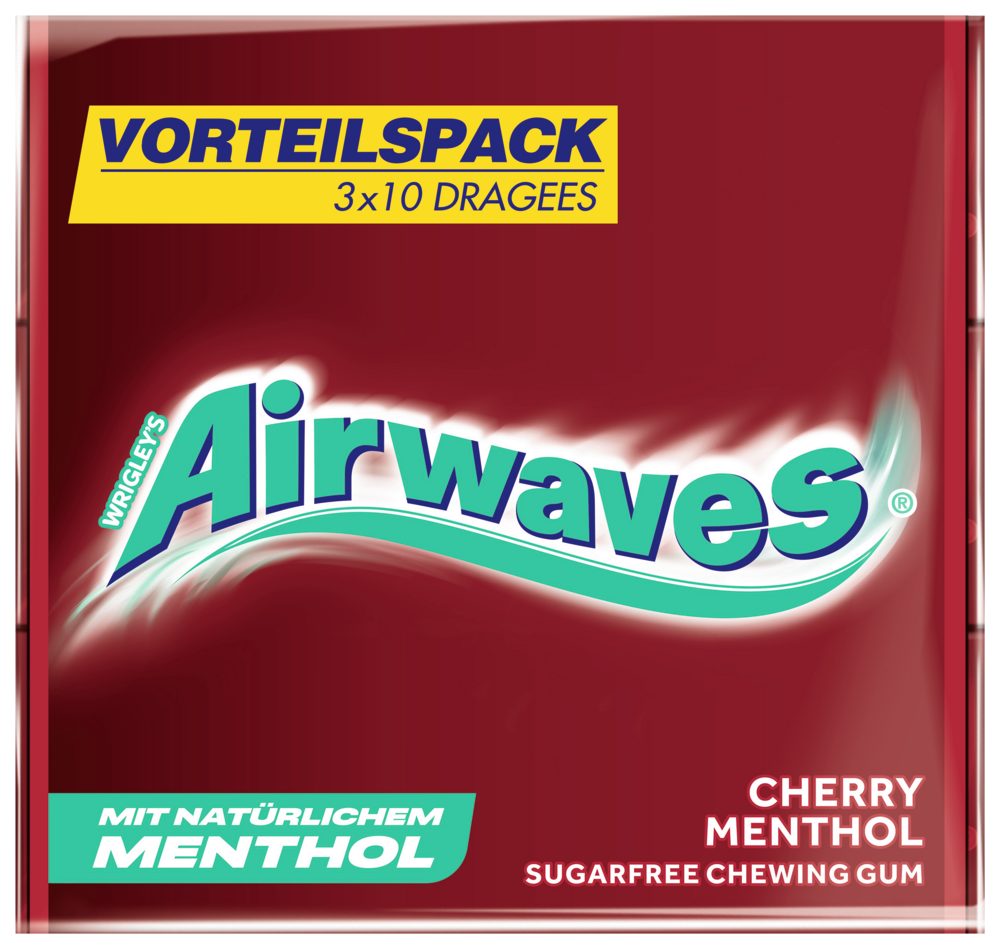 Airwaves Süßigkeit AIRWAVES Multipack Cherry Menthol 20x3x10 Dragees