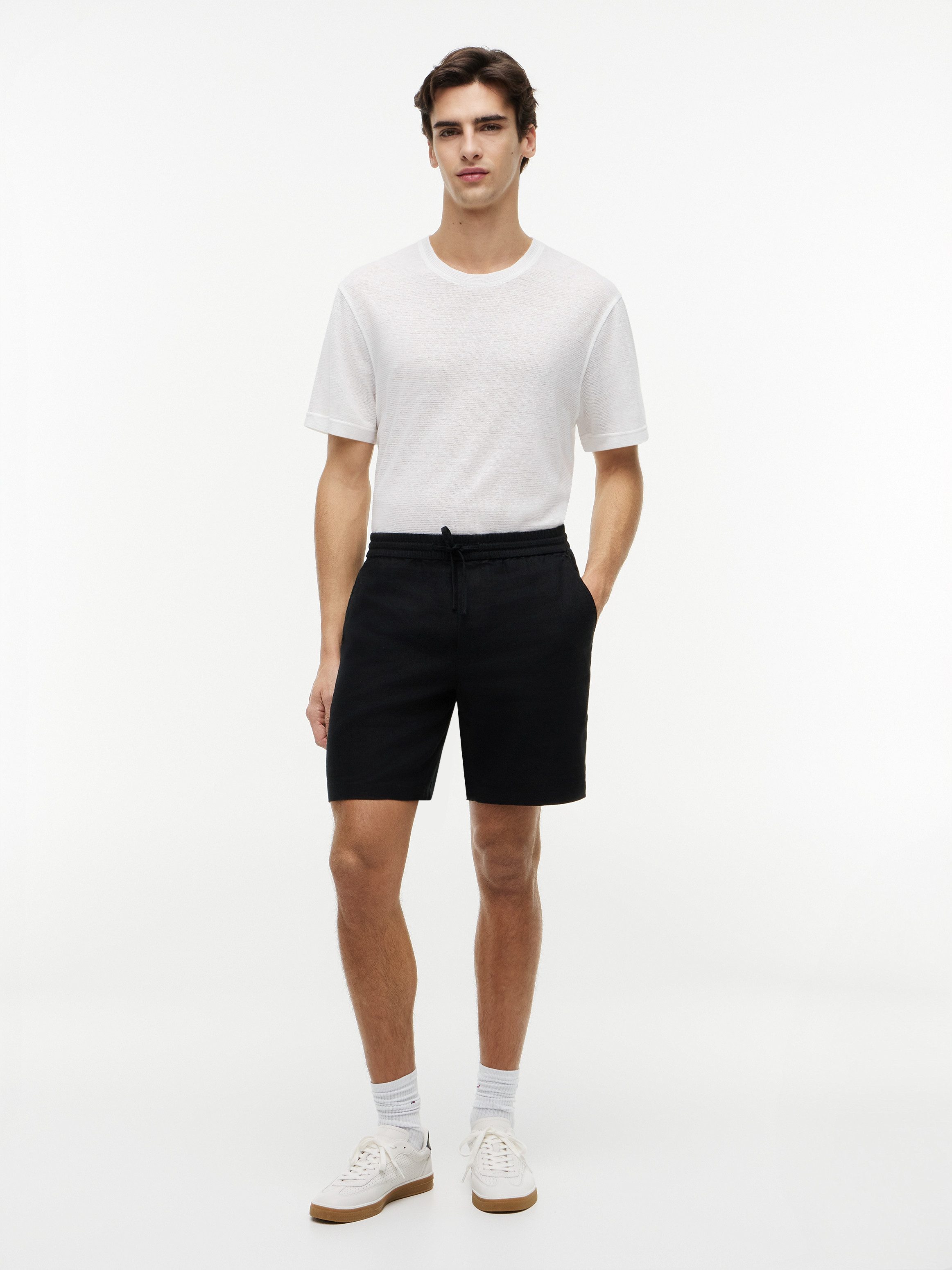 Tommy Hilfiger Chinoshorts DOVER aus Leinenmix, elastischer Bund – Bild 4 von 5