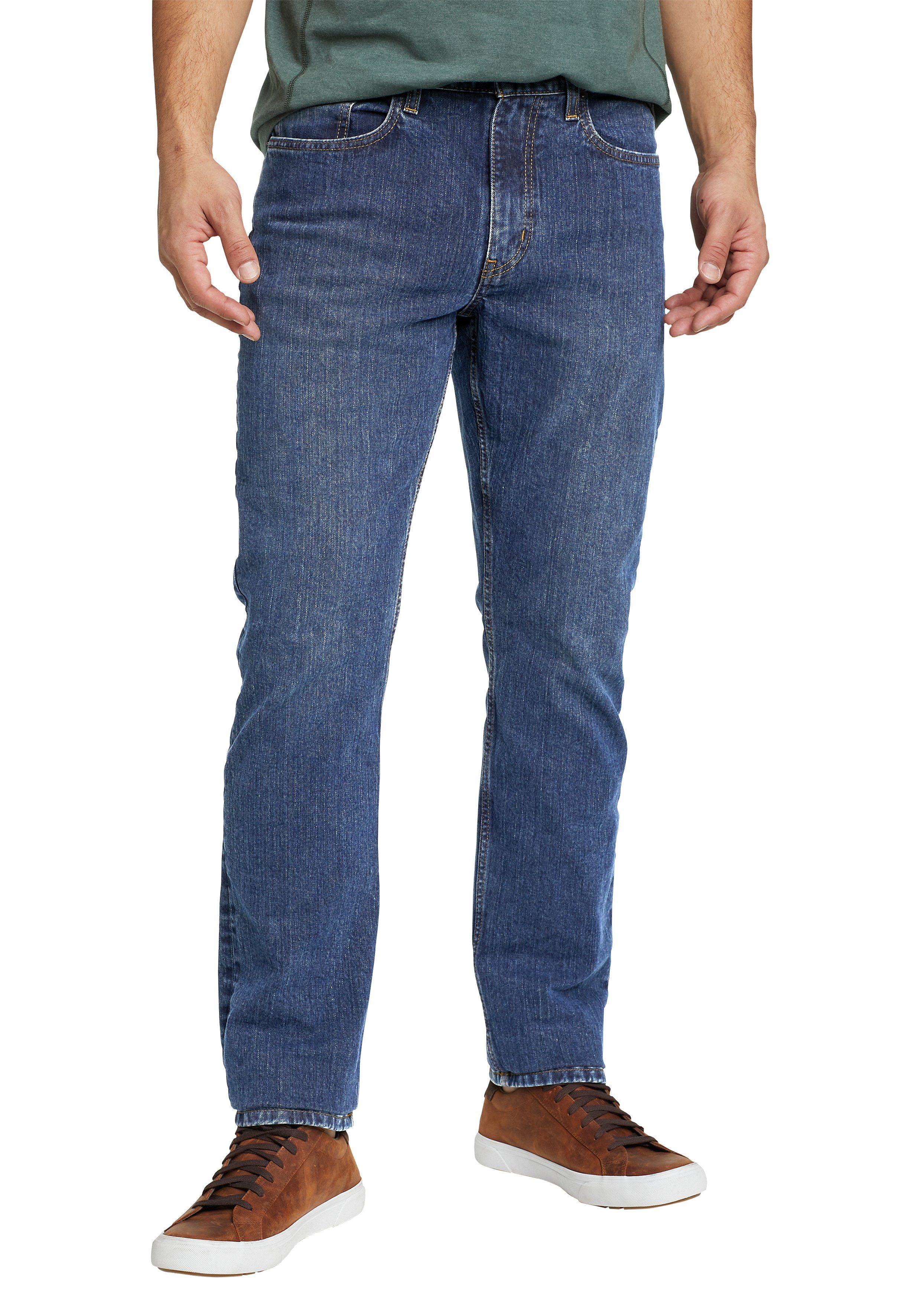 Eddie Bauer 5-Pocket-Jeans H2Low Flex Jeans - Straight fit Schwarzblau