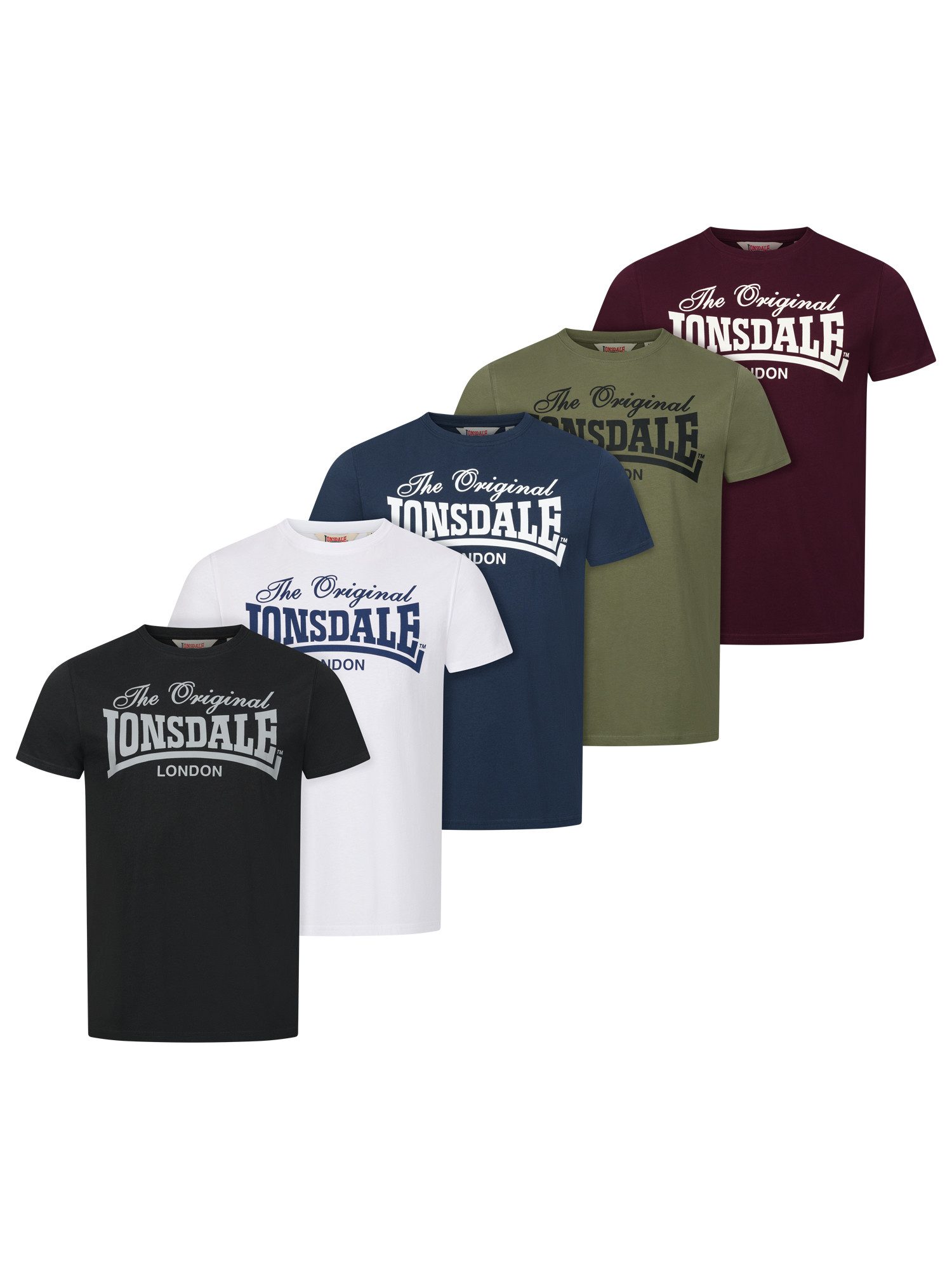 Lonsdale T-Shirt FITTONHILL (Packung, 5-tlg) günstig online kaufen