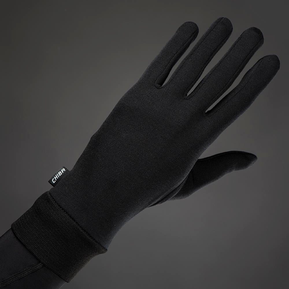Chiba Fahrradhandschuhe CHIBA Seiden Handschuh - Unterziehhandschuh schwarz XL, Touchfinger, e