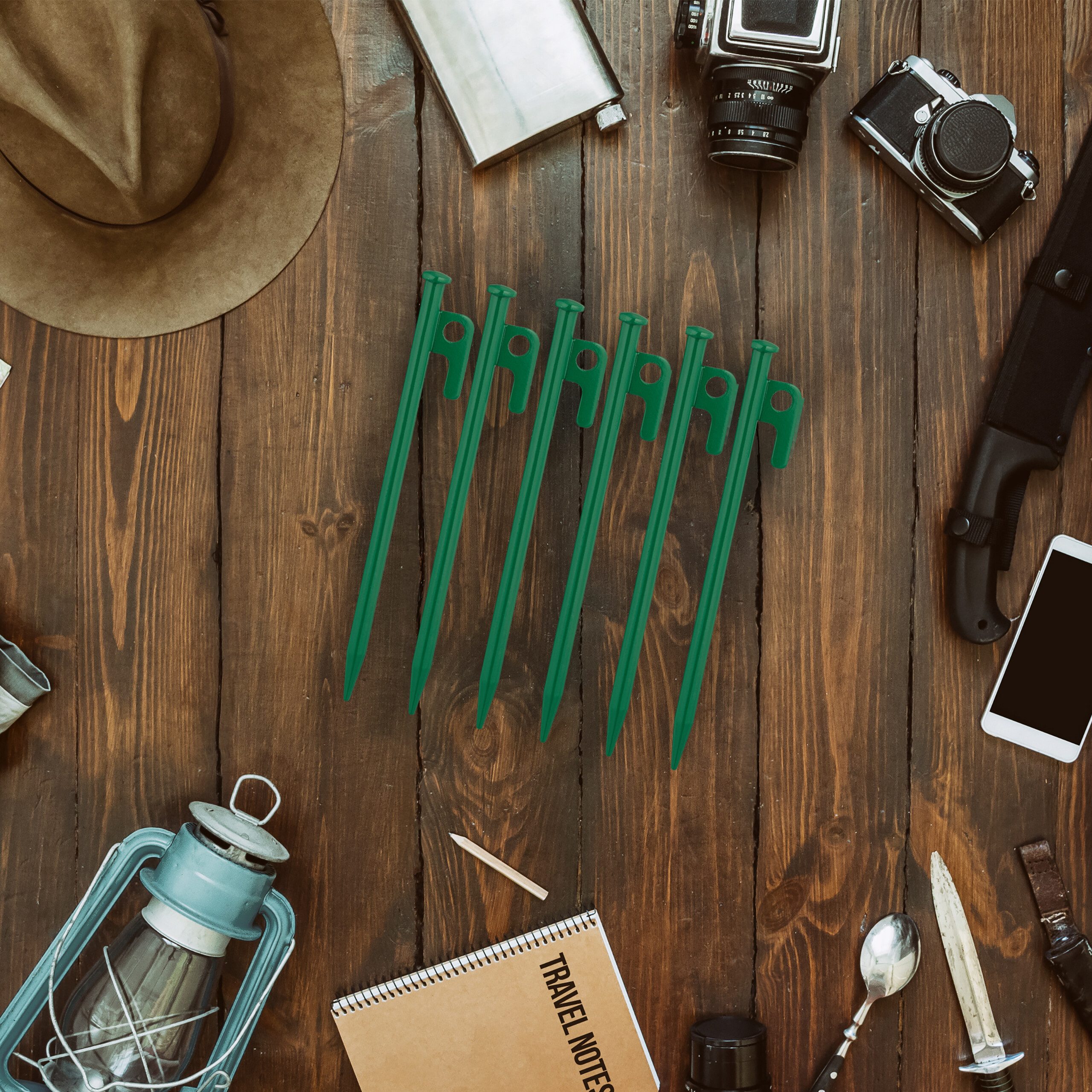 relaxdays Zelthering Felsbodenheringe grün 12er Set, (12er Set, 12-St)