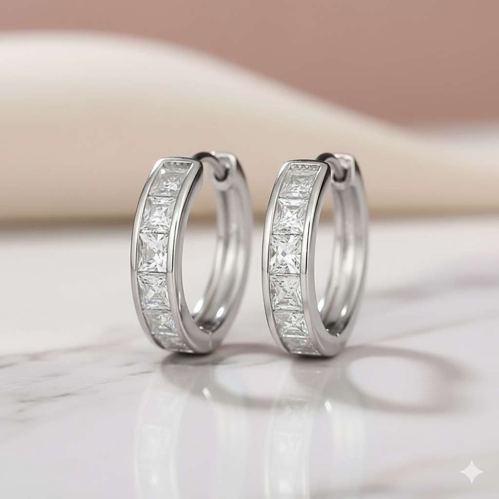 Taffstyle Paar Creolen 925 Sterling Silber kleine Damen Ohrringe Creolen mi günstig online kaufen