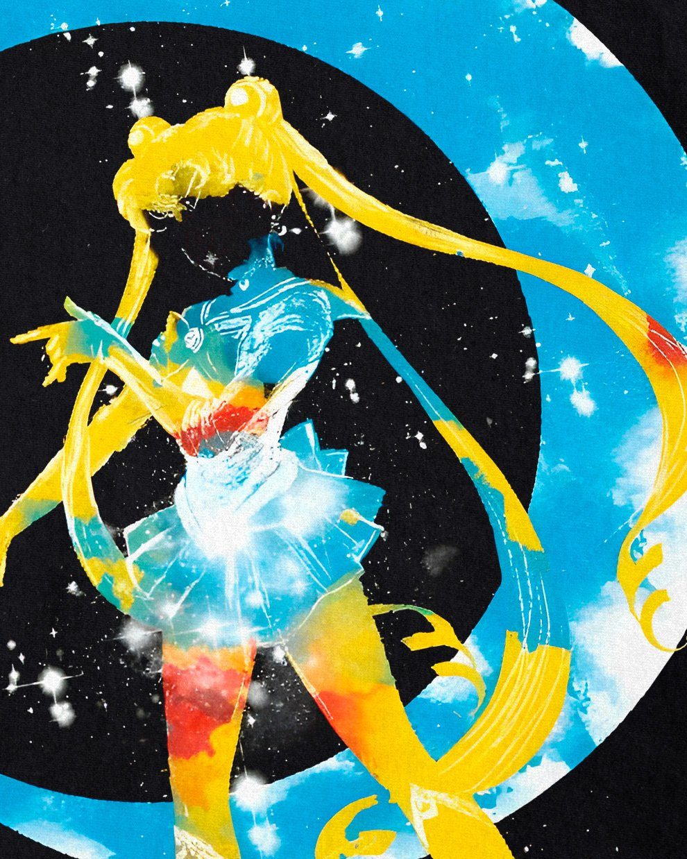 style3 T-Shirt Moon Inked sailor moon anime manga cosplay crystal – Bild 2 von 3