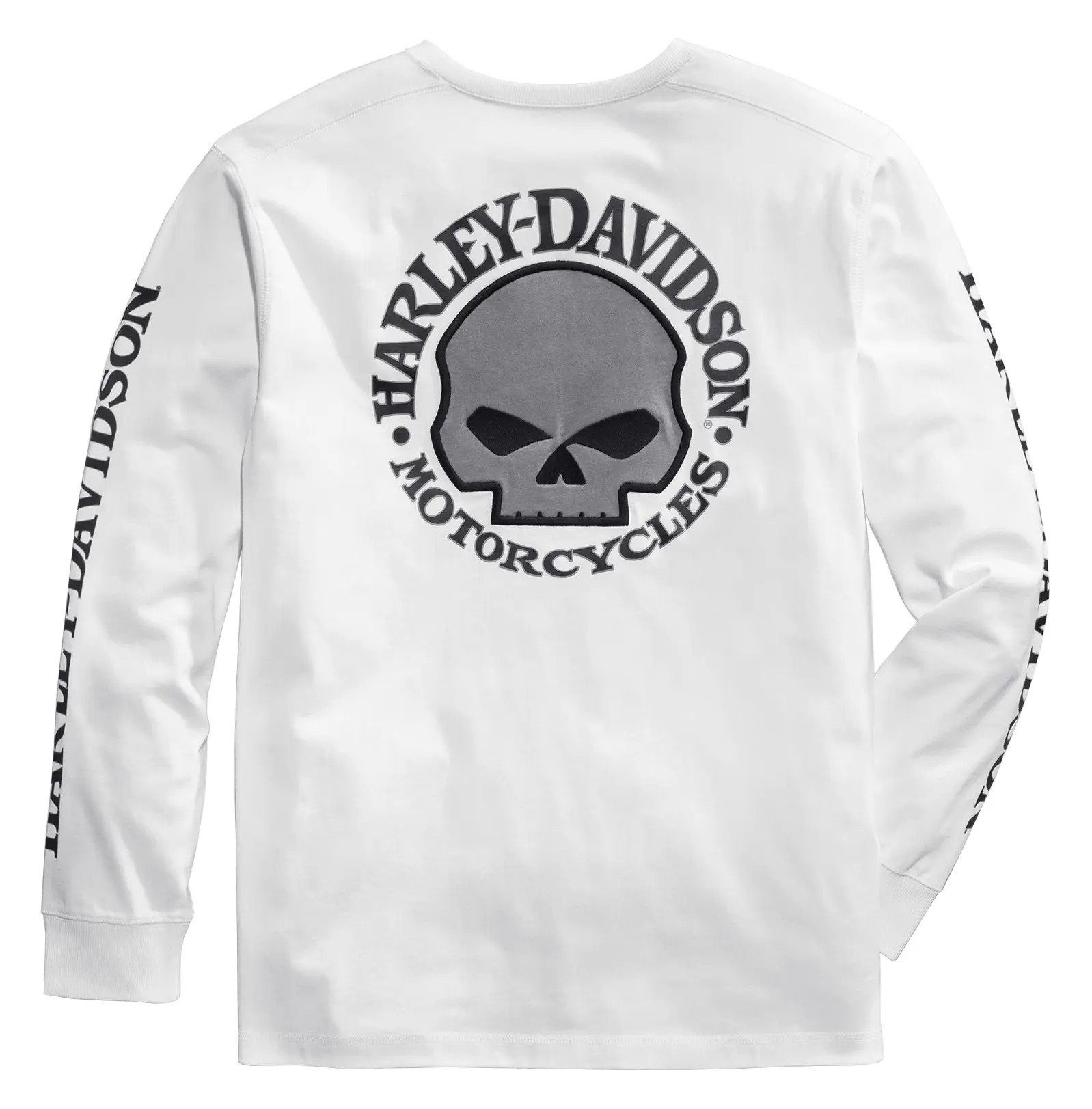 HARLEY-DAVIDSON Sweater (Packung) LONGSLEEVE WILLIE G SKULL WEIß
