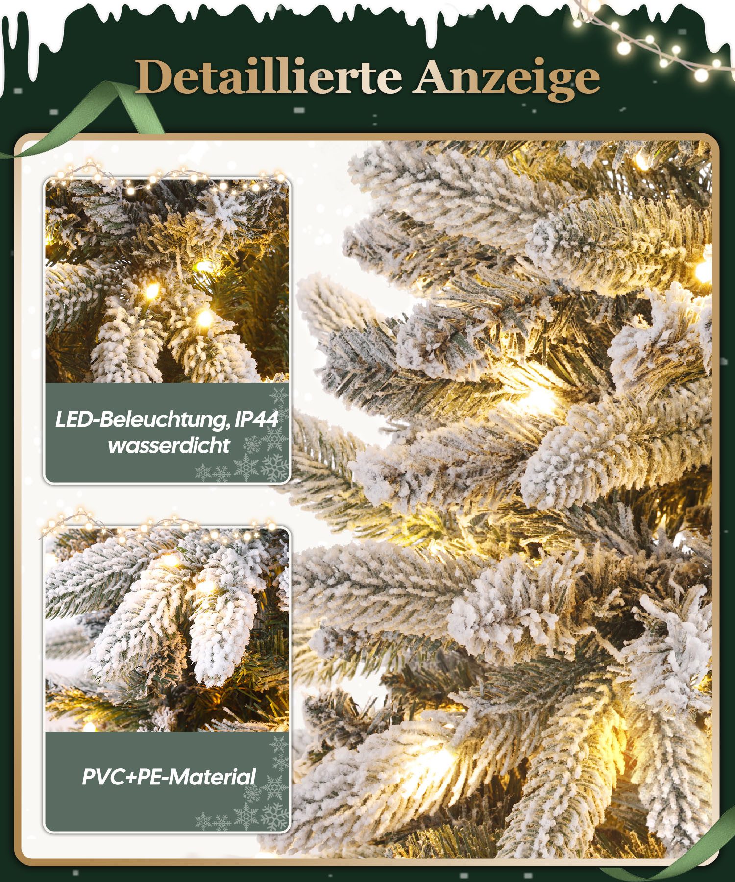 Yorbay Künstlicher Weihnachtsbaum Künstlicher Slim Tannenbaum günstig online kaufen