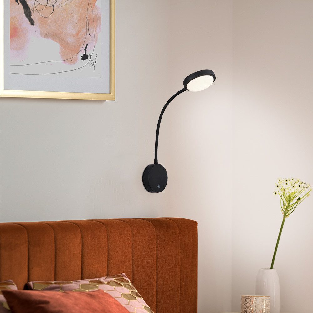 GLOBO LIGHTING LED Wandleuchte, LED-Leuchtmittel fest verbaut, Warmweiß, Wandleuchte LED Flexo-Spot Schlafzimmerlampe Leselampe