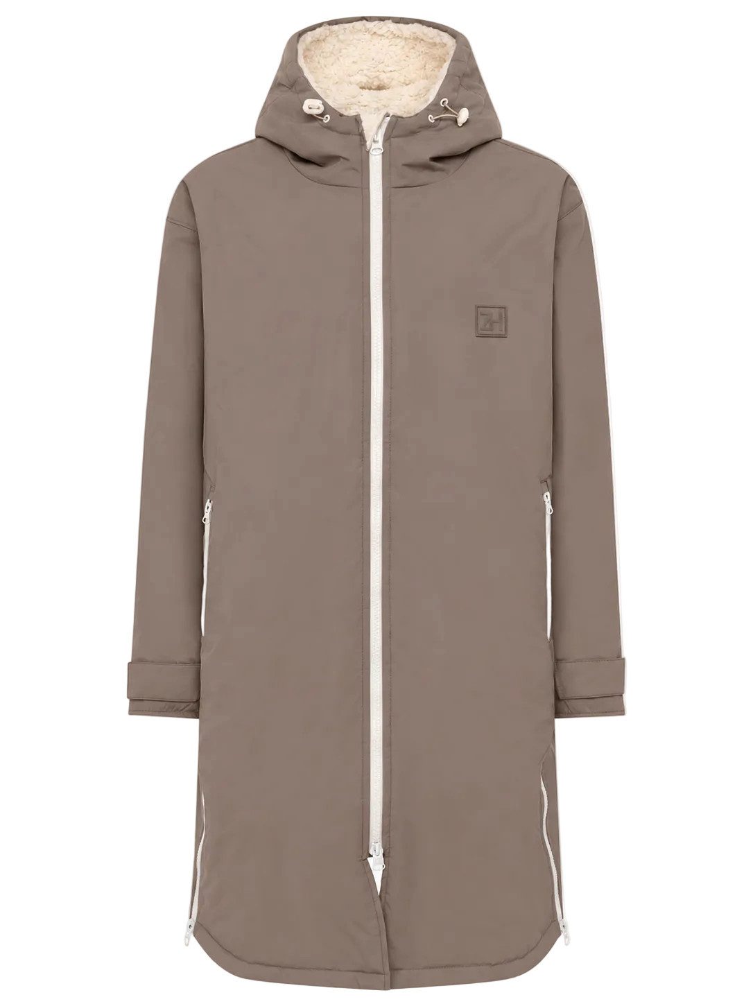 Zwillingsherz Windbreaker Oversize "Windjacke" Seitentaschen, Kapuze, Weicher Stoff, Fällt größer aus
