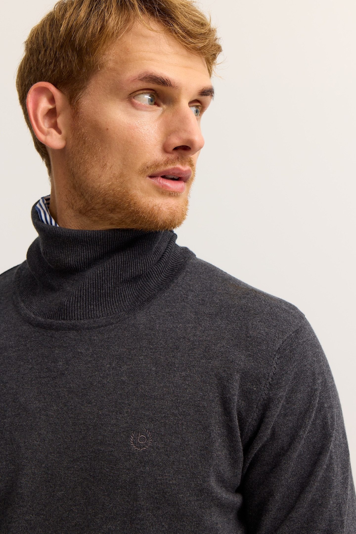 bugatti Rollkragenpullover Regular Fit aus reiner Baumwolle